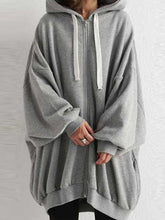 Hooded Bat Sleeve Casual Sweatshirt